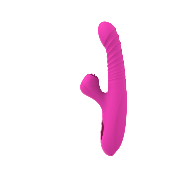 Miriam Pink - Thrusting vibrator with tongue