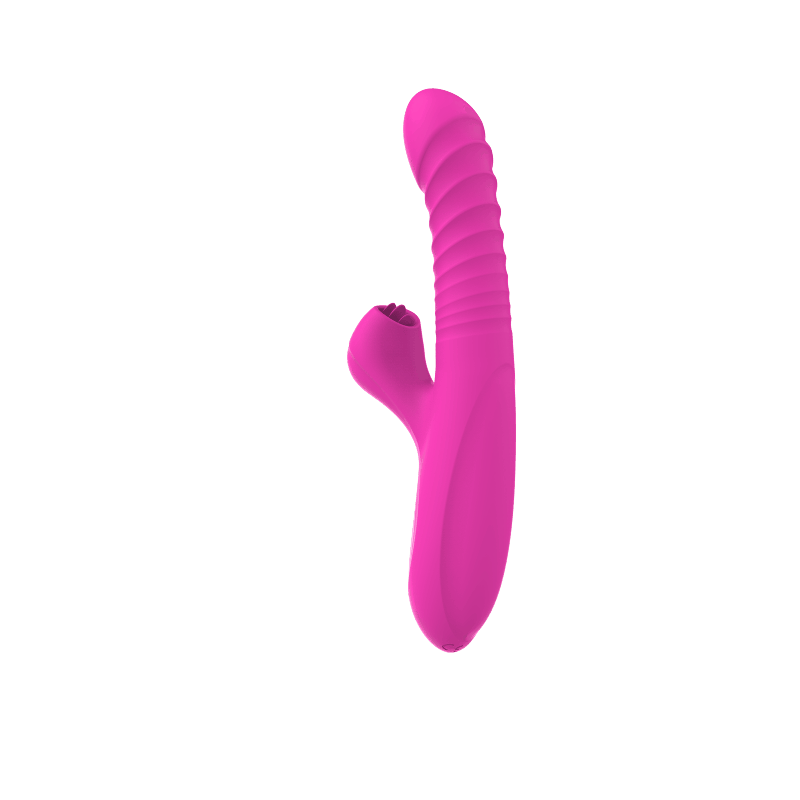 Miriam Pink - Thrusting vibrator with tongue