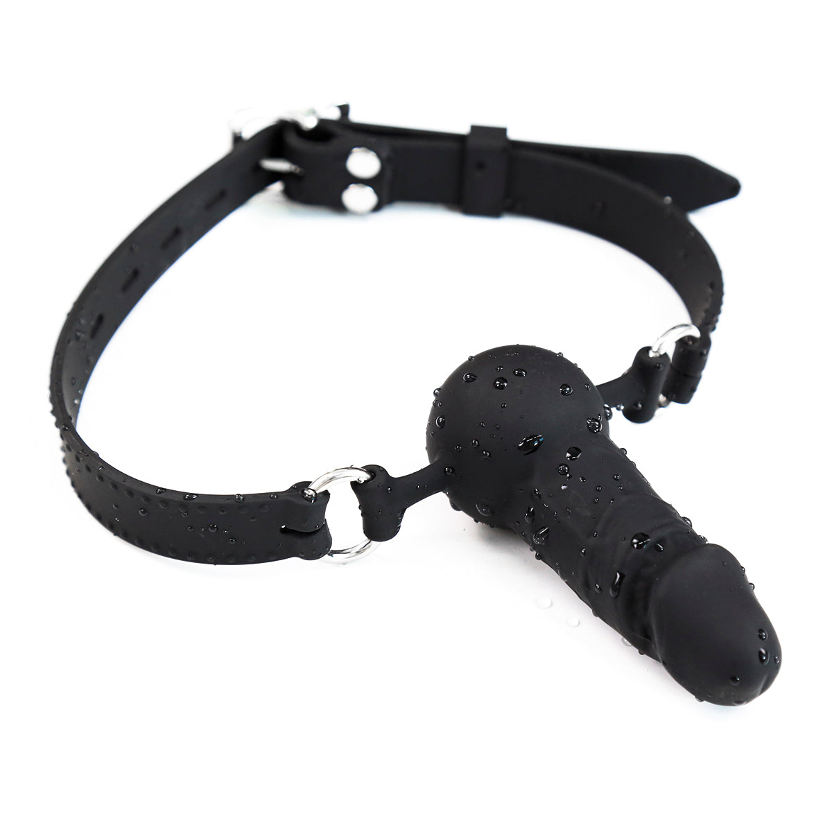 Silicone Dildo Gag schwarz