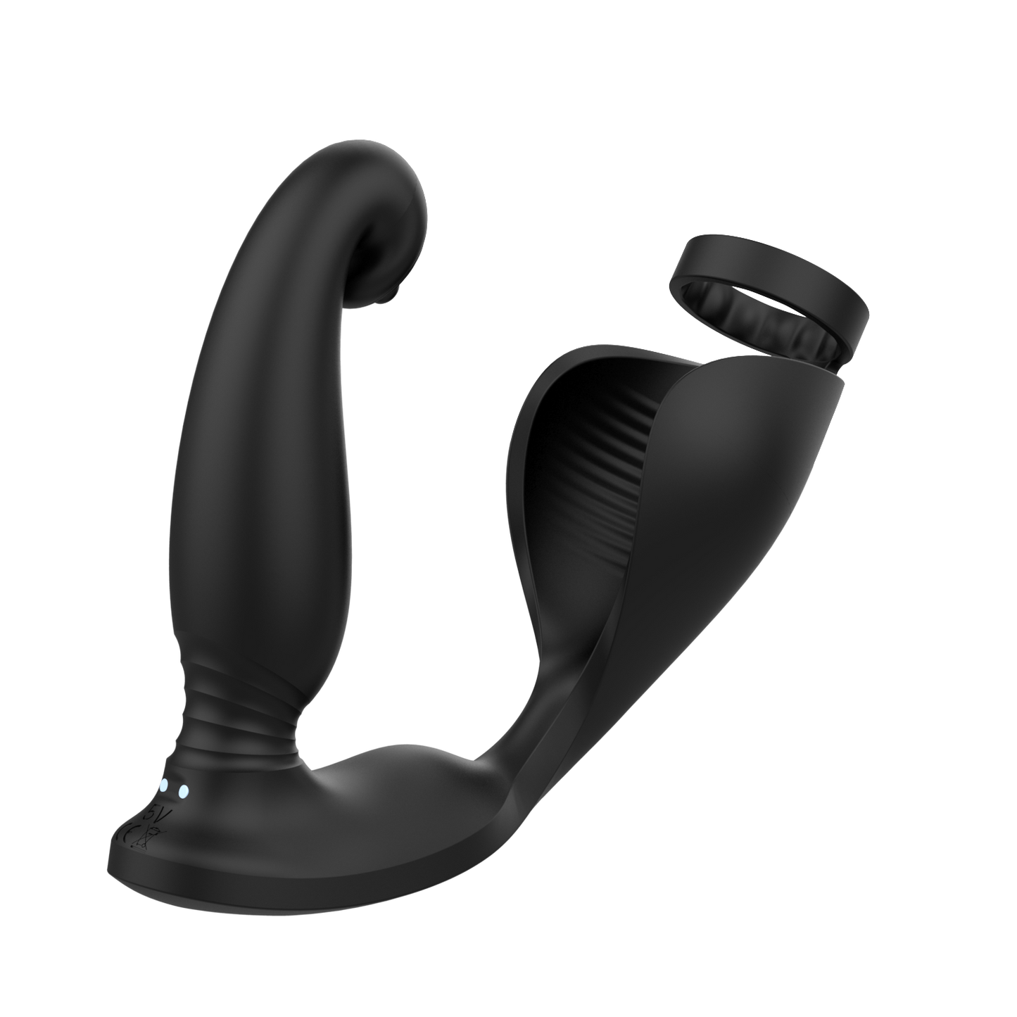 PLACE TIME -Prostate vibrator with penis and testicle ring