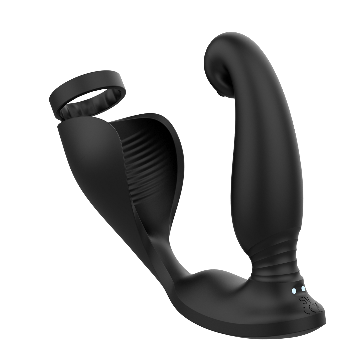PLACE TIME -Prostate vibrator with penis and testicle ring