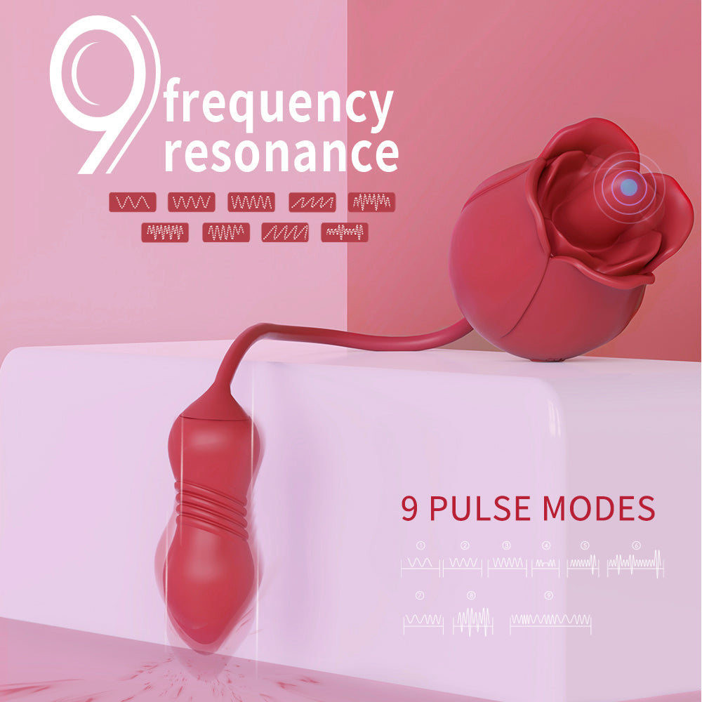 Wide RO - Vibrator with vibrating tongue and vibrating egg with thrust function