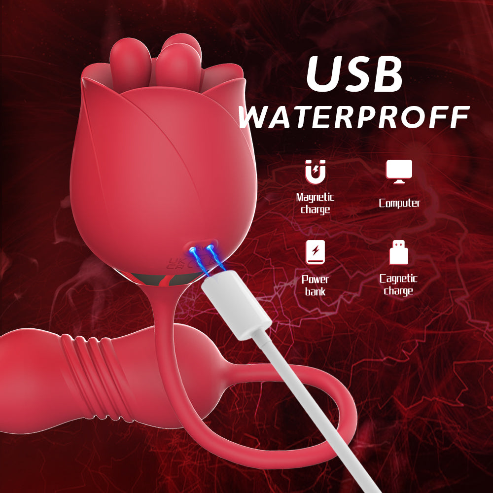 Wide one RO - Vibrator with rotation and vibrating egg with thrust function
