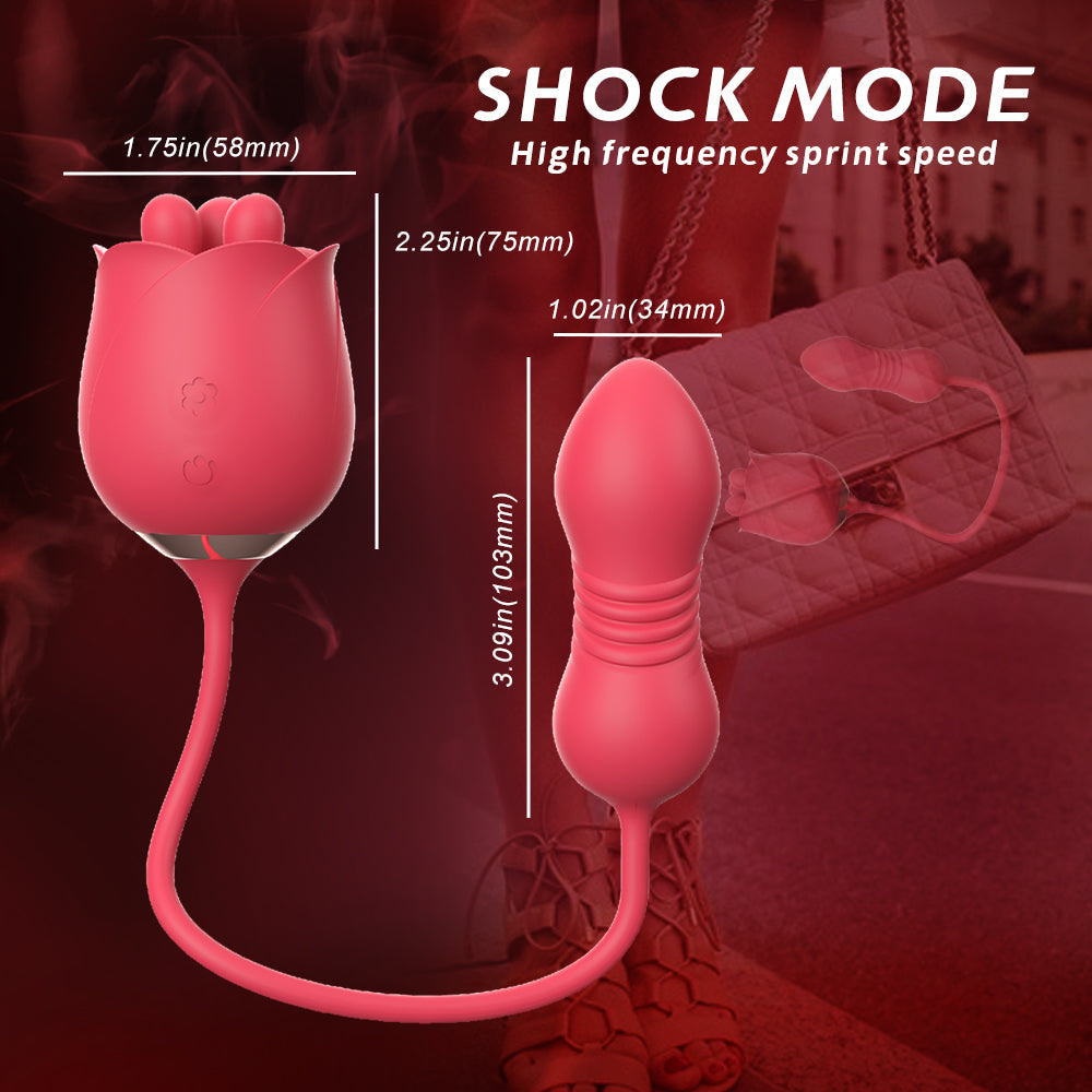 Wide one RO - Vibrator with rotation and vibrating egg with thrust function