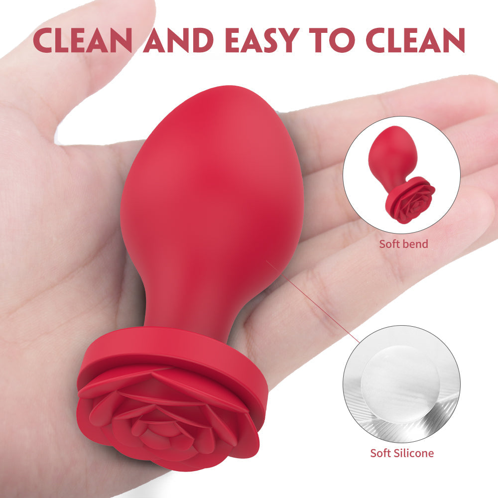 RO PLUG SET - Set of 3 rose anal plugs