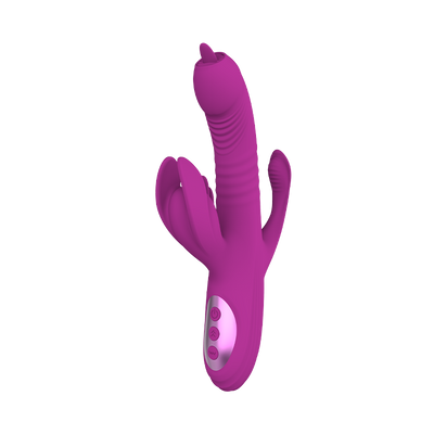 Pia - Rabbit Vibrator mit Zunge und Stoßfunktion