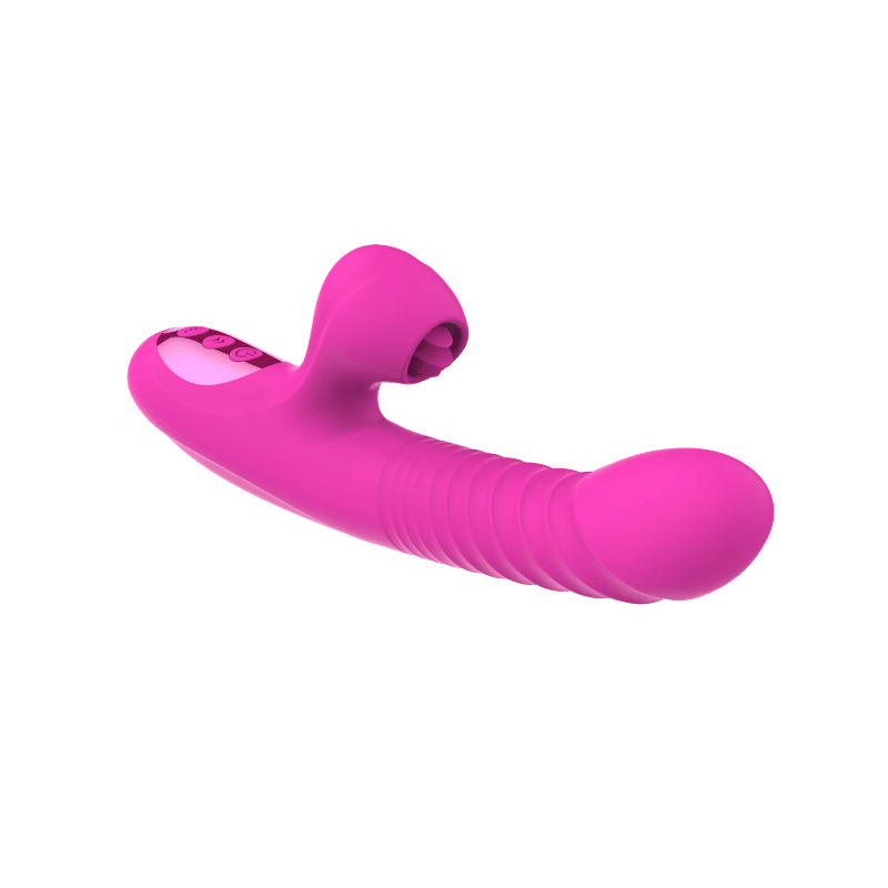 Miriam Pink - Stoßender Vibrator mit Zunge