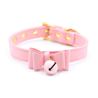 Golden Kitty Cat Bell Collar rosa