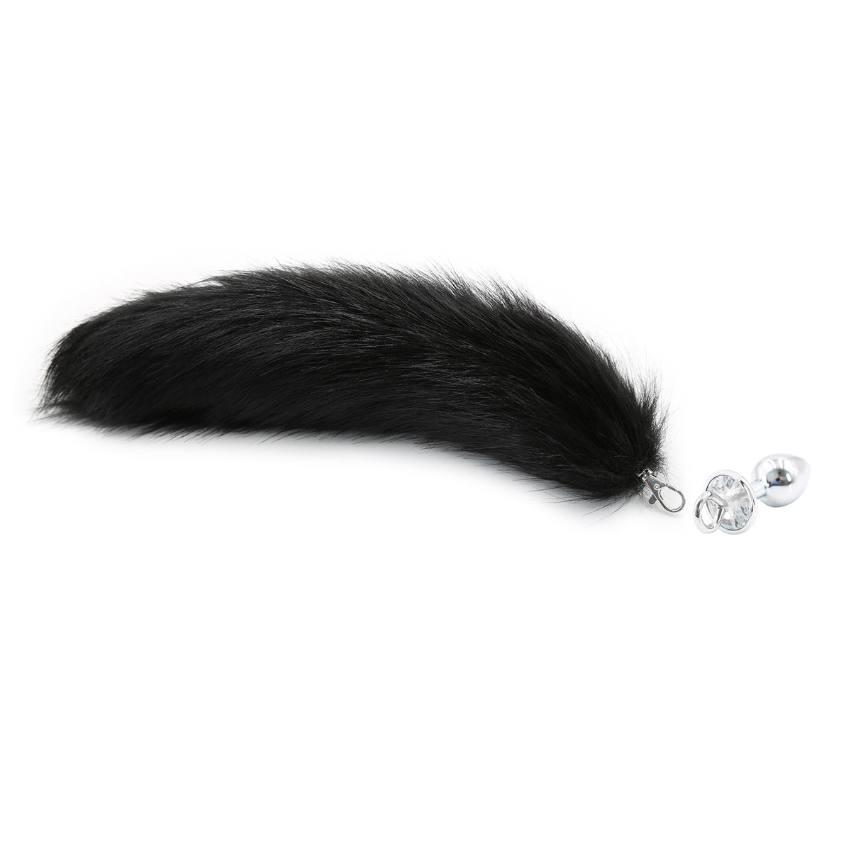 Anal Plug with Black Fox Tail