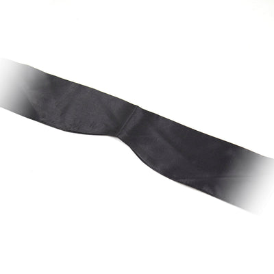 Lange edle Satin Maske in Schwarz