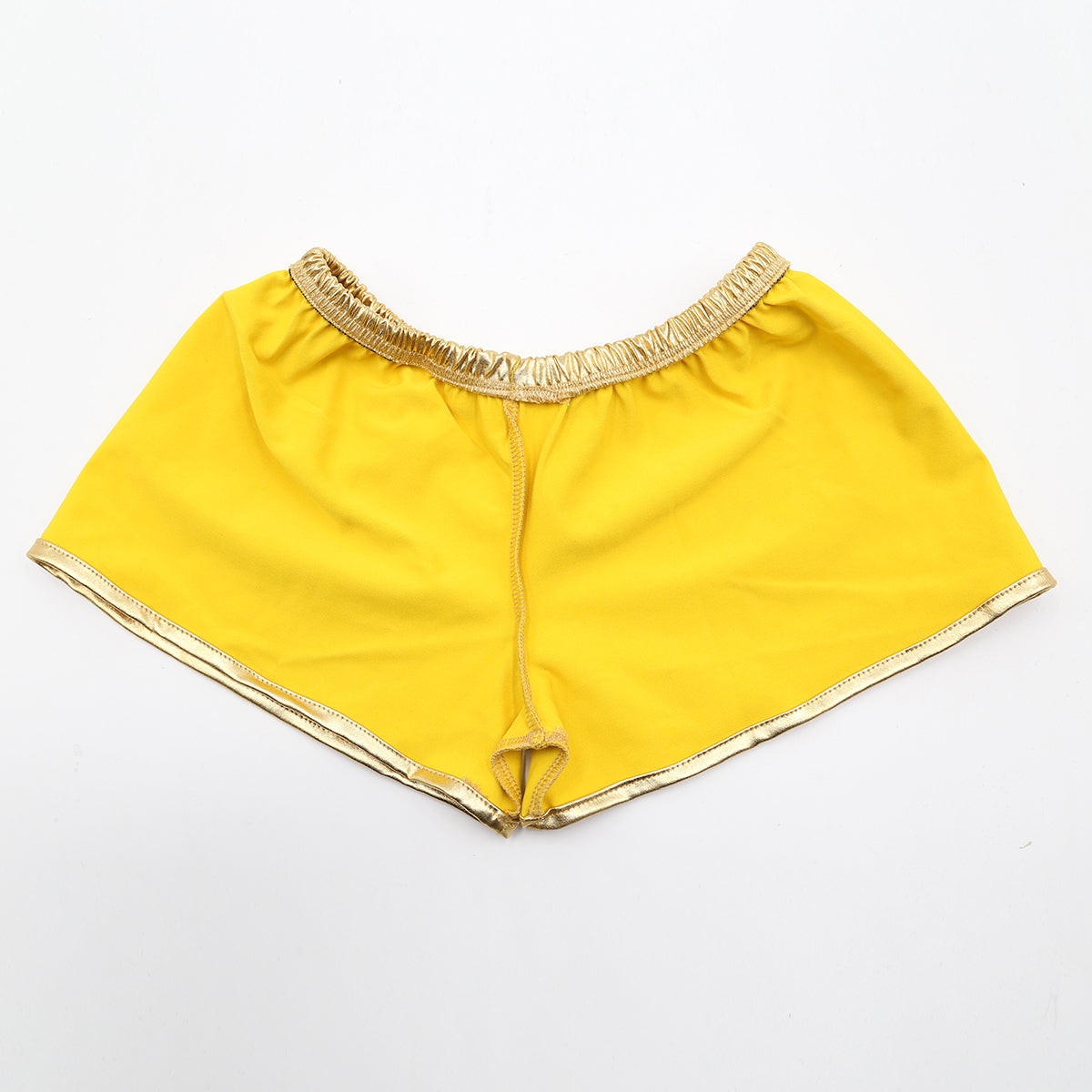 Spandex Frau Boxers Shorts goldfarbend