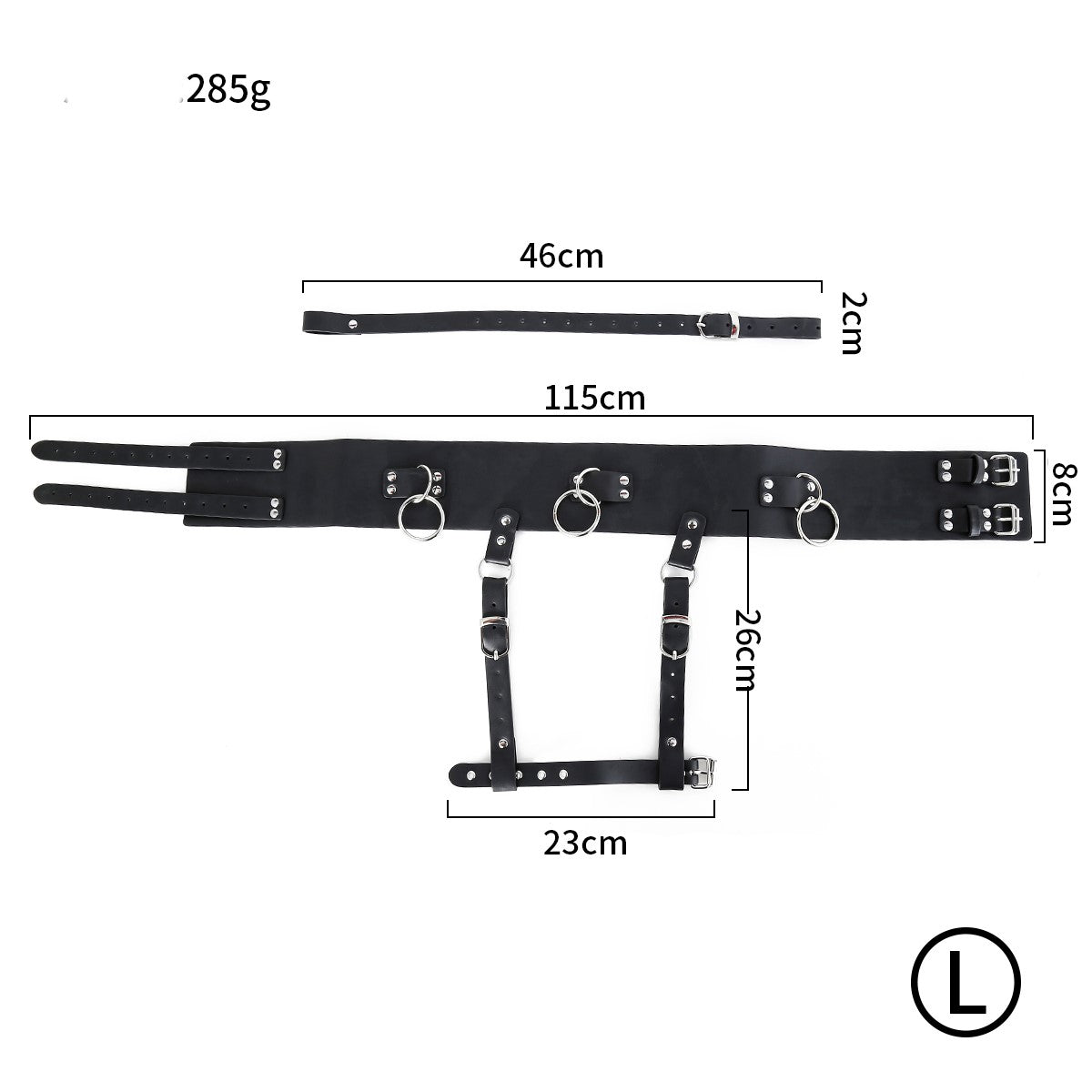 L-adjustable chastity harness