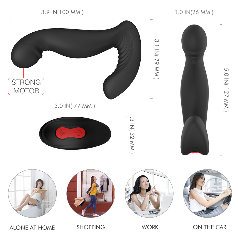 FULL PLACE - strong rotating prostate vibrator with two motors