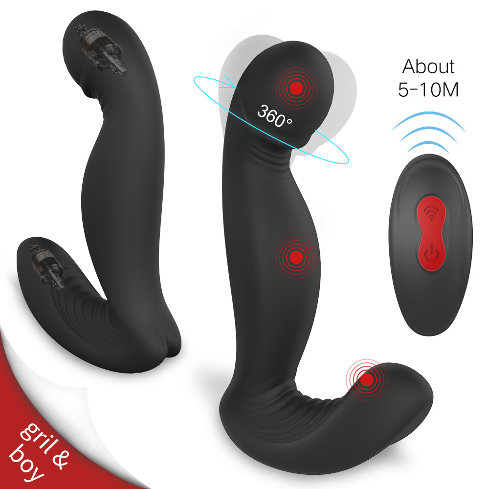 FULL PLACE - strong rotating prostate vibrator with two motors