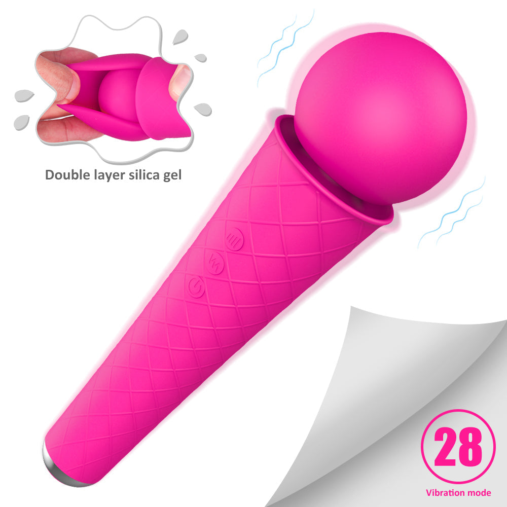 Sorpresa uno - Wand Massager cubierta de cabeza extraíble recargable 