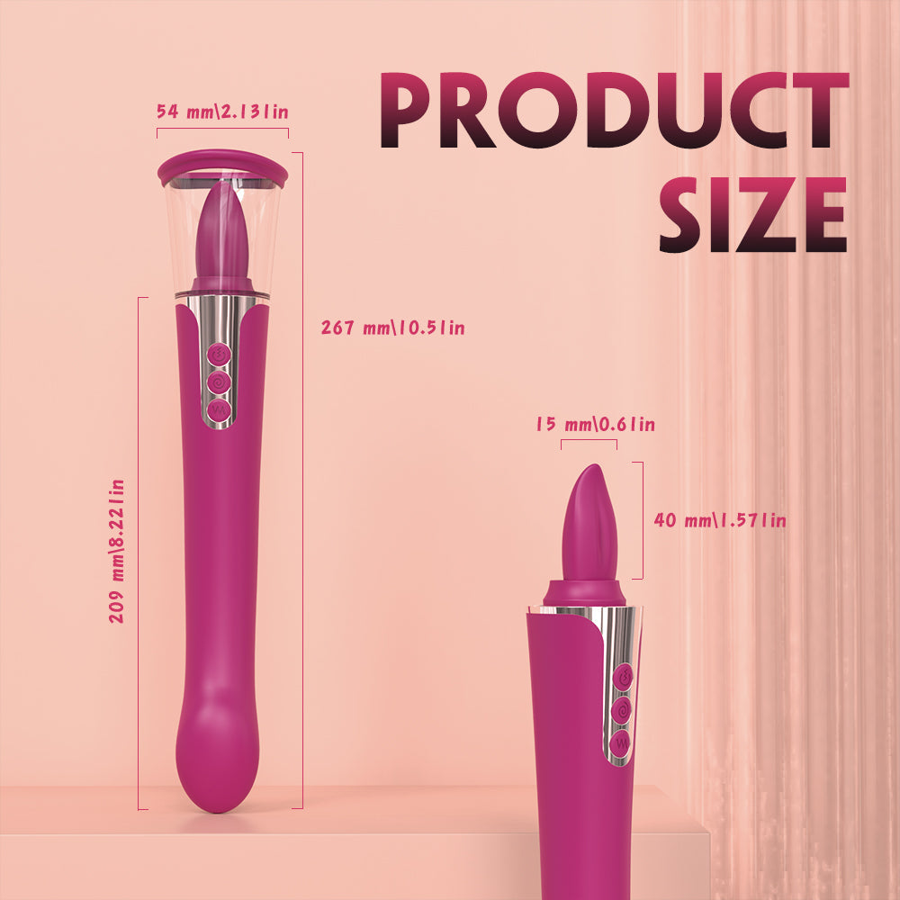 Vac me - G-spot vibrator with clitoral vibrating tongue 