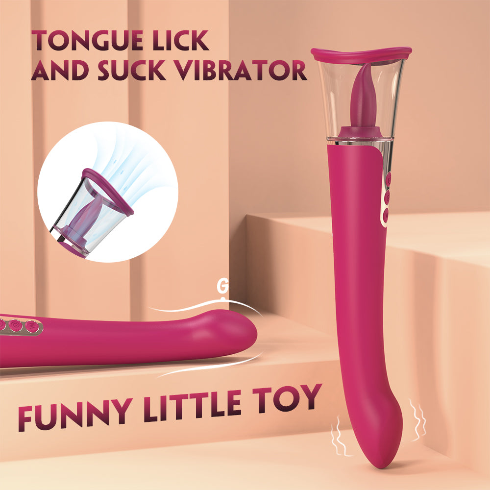 Vac me - G-spot vibrator with clitoral vibrating tongue 